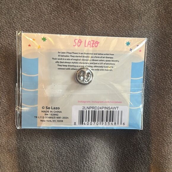 RAINBOW Pride Enamel Pin Badge by So Lazo NEW - Picture 5 of 5